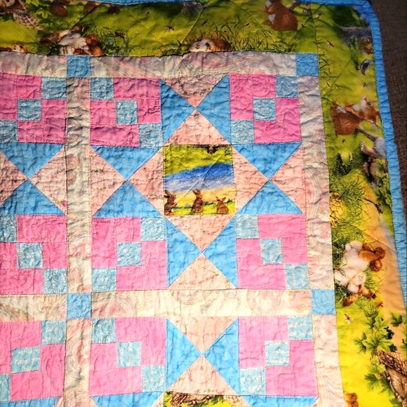 Other - Handmade Easter Spring quilt baby blanket